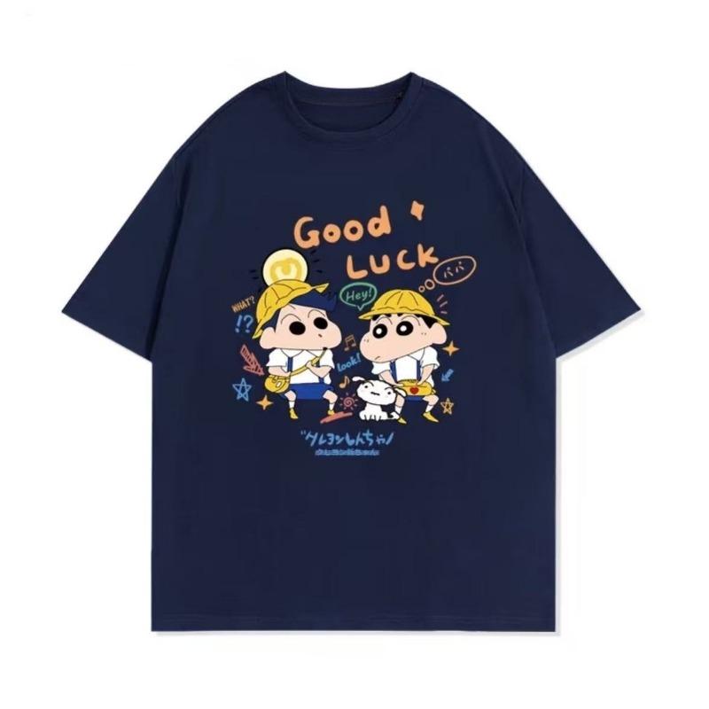 

2026 Summer Anime Form Crayon Shin-chan Pattern Printed Loose Casual T-Shirt Children s Top 100