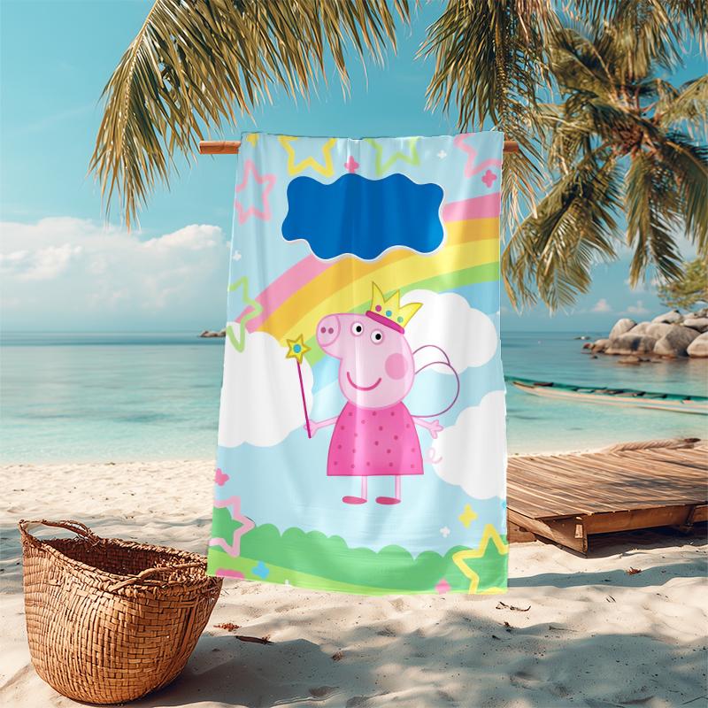 1Pc Peppa Pig Fairy Tale Beach Towel Microfiber Beach Towel Thin Absorbent For Beach Swimming Yoga Bath Sports 0917111