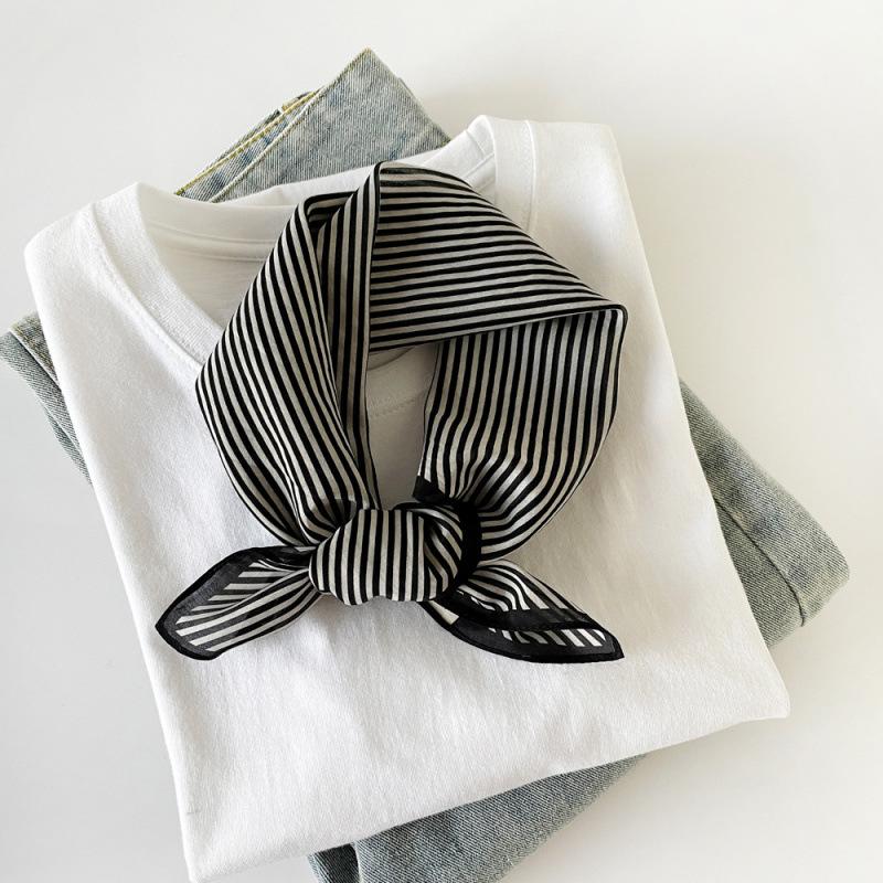 

Шелковый хлопковый шарф небольшого размера, квадратный шарф для женщин, весенний и летний шарф 55*55cm