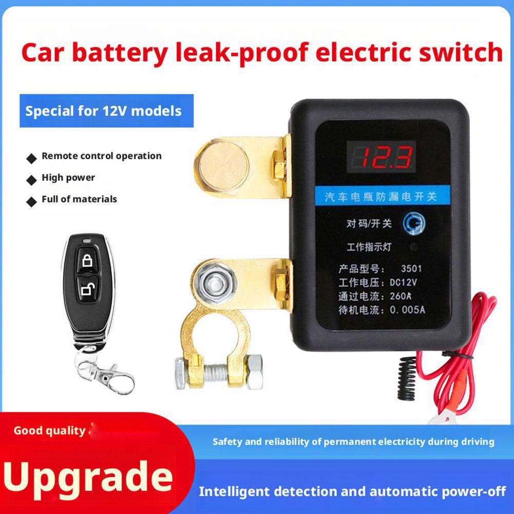 Remote Battery Disconnect Switch Car Battery Anti-Leakage Power-Off Switch Anti Control Remote Fobs Car Battery Relay Theft R5X0
