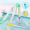 Kit 6 Pezzi Penne Evidenziatori Magici Bicolore Cambia Colore Pastello Diario Studente Scrapbooking Pittura Fai da Te Creazione Scuola Kawaii