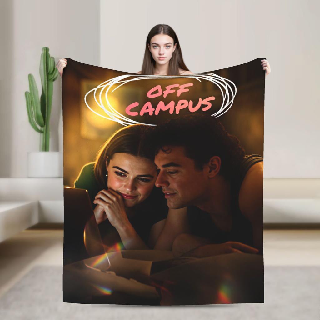Off Campus Poster Blanket Quality Super Warm Bedding Throws Spring Girls Boys Couch Chair Pattern Bedspread