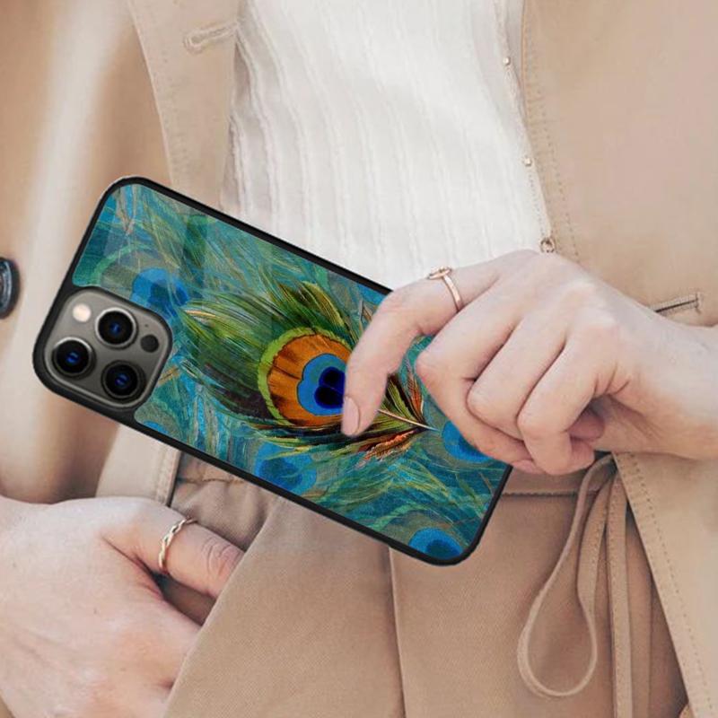 

Beautiful Peacock Feather Magnetic Phone Case For APPLE iPhone 17 Air 16 14 13 12 Pro Max 15 Plus Wireless Charge MagSafe Cover iPhone 14