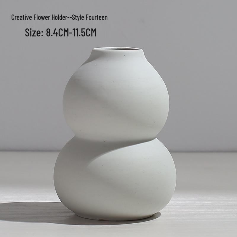 Nordic Style Ceramic Vase for Dried Flower Arrangements - Ideal for Hydroponic and Living Room Decor