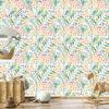 Pastel Plants Wallpaper in Retro Style for Living Room and Bedroom 50x1000
