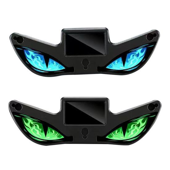 Lumière LED de Voiture sans Fil Yeux de Diable Solaires pour Pare-brise, Panneau d'Avertissement de Fenêtre à Installation Magnétique avec Trois Modes d'Affichage Personnalisés Intelligents, Numérique