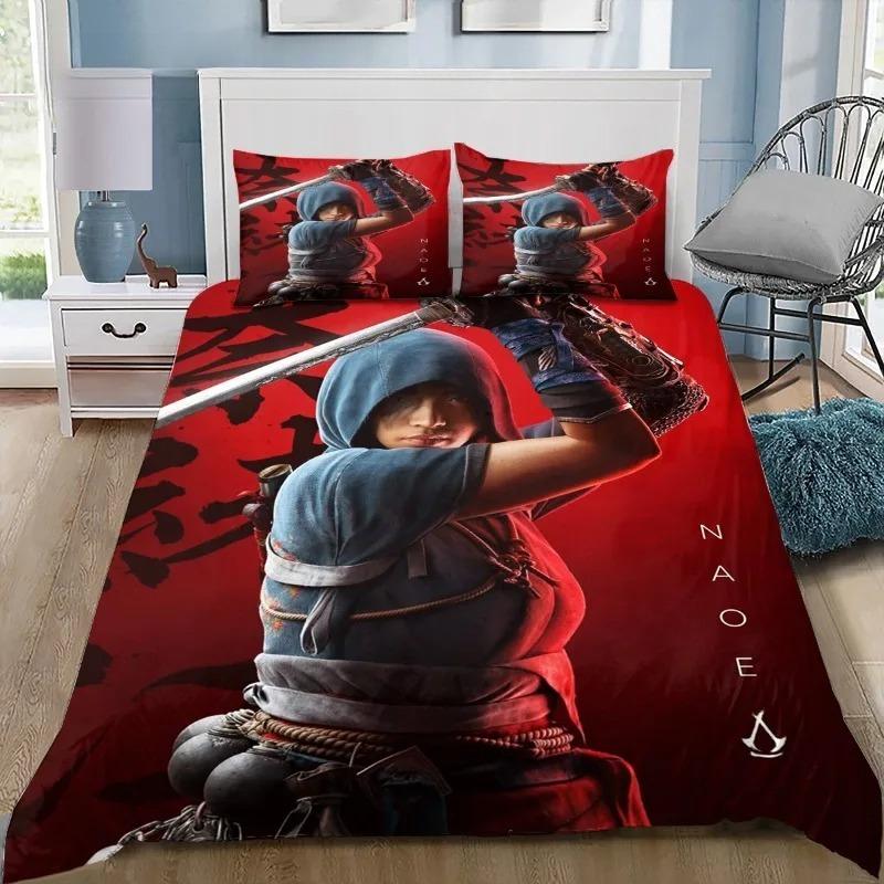 Multi Styles Assassin Creed Duvet Cover PillowcaseBedding Set Adult Boys Girls Bedroom Decoration Kids Gift Single Double Size