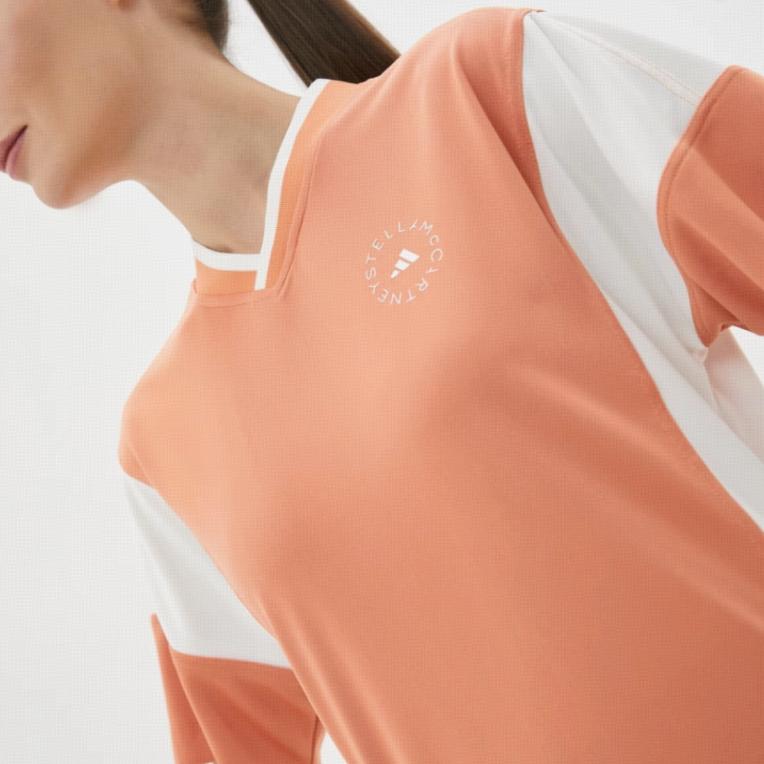 adidas T Shirt Women's Orange/White GU4348