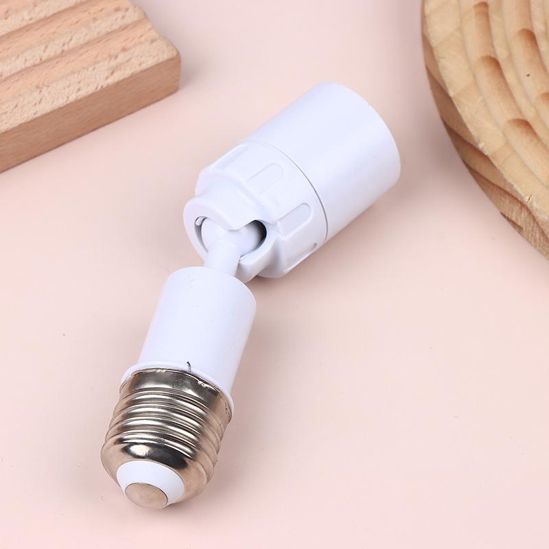 Universal E27 To E27 LED Light Bulb Socket Extender Adapter 360 Degree Rotatable Light Fixture E27 Adjustable Light Bulb Base