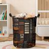 1pc, Style Brown Orange Laundry Duty Dirty Clothes Organizer, Foldable Hamper for Men Women, Laundry Baskets