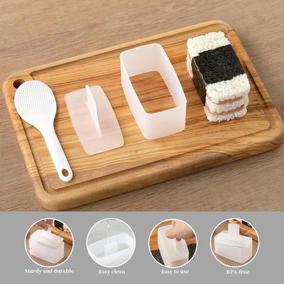 Musubi-Pressform und Reislöffel, Musubi-Maker-Reispresse, einfach zu Hause zu verwenden für Bento-Boxen, Sushi-Snacks, Partys und Picknicks