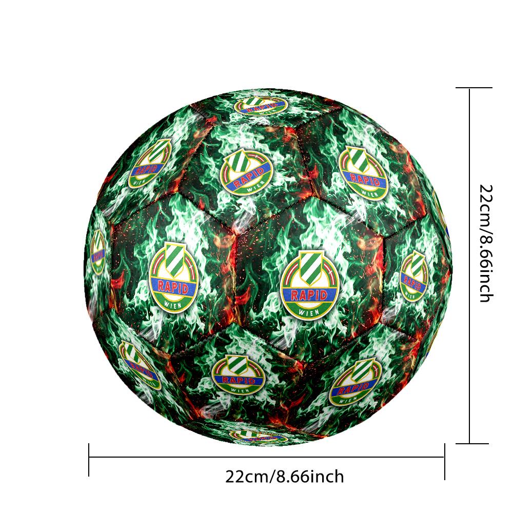 Rapid Wien FC Size 5 Standard Football Durable Training Match Soccer Ball for Adult Outdoor Sports