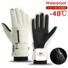 Men Winter Waterproof Cycling Gloves Outdoor Sports Running Motorcycle Ski Touch Screen Fleece Gloves Non-slip Warm Full Fingers