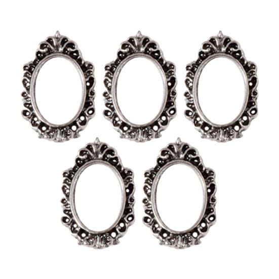 Yousheng 5Pcs/Pack Nail Decor Vintage Hollow-carved Design Alloy 3D Nail Manicure Craft Ornaments for Nail Design