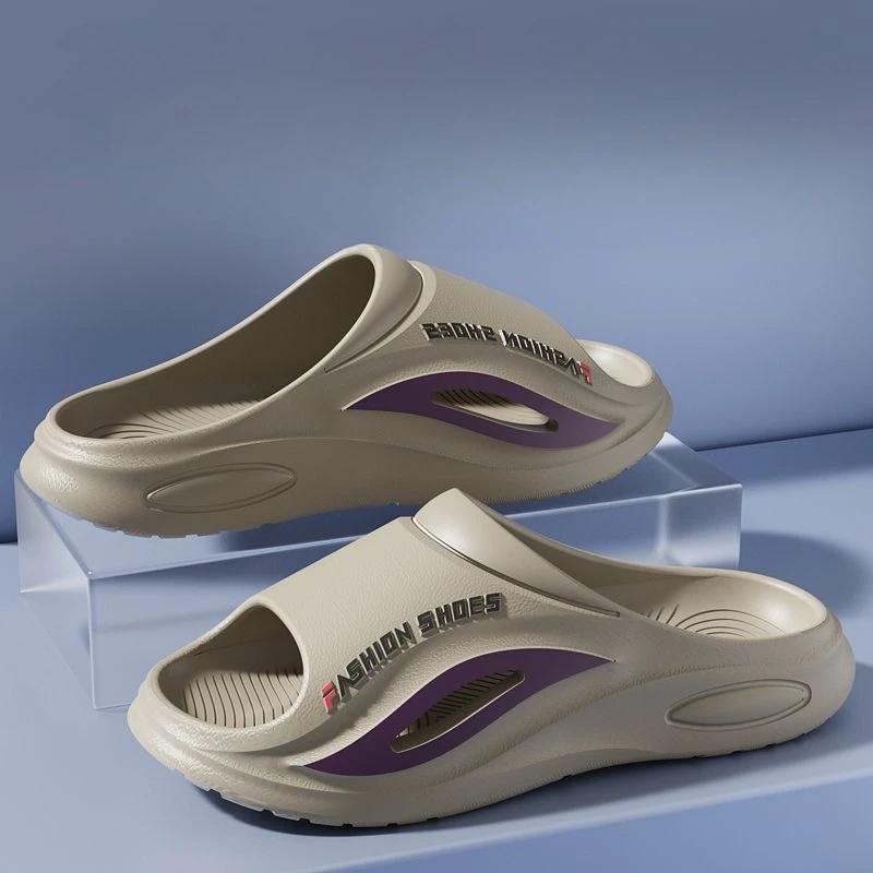 Fashion Platform Male Slipper Anti-slip Soft Beach Indoor Couple House Walk Around Home Sabot Slides High Quality Fashion Eva Men's Shoe