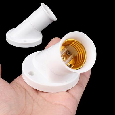 Screw Lamp Base Diagonal Screw Port Lamp Holder Socke Base Light Bulb 45 Degree E27 Socket Holder Adapter