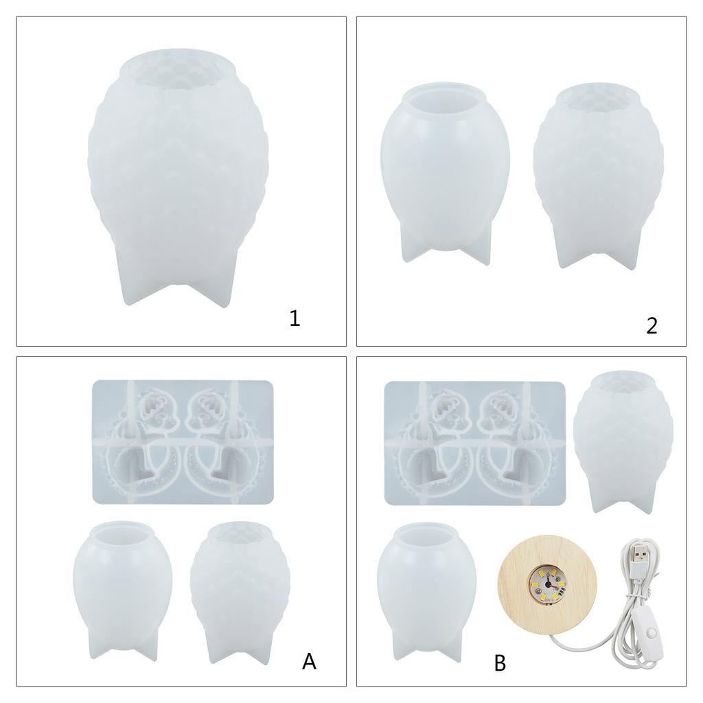 Dragon Egg Silicone Mold with Base Stand for Wedding Table Lamp Home Decoration