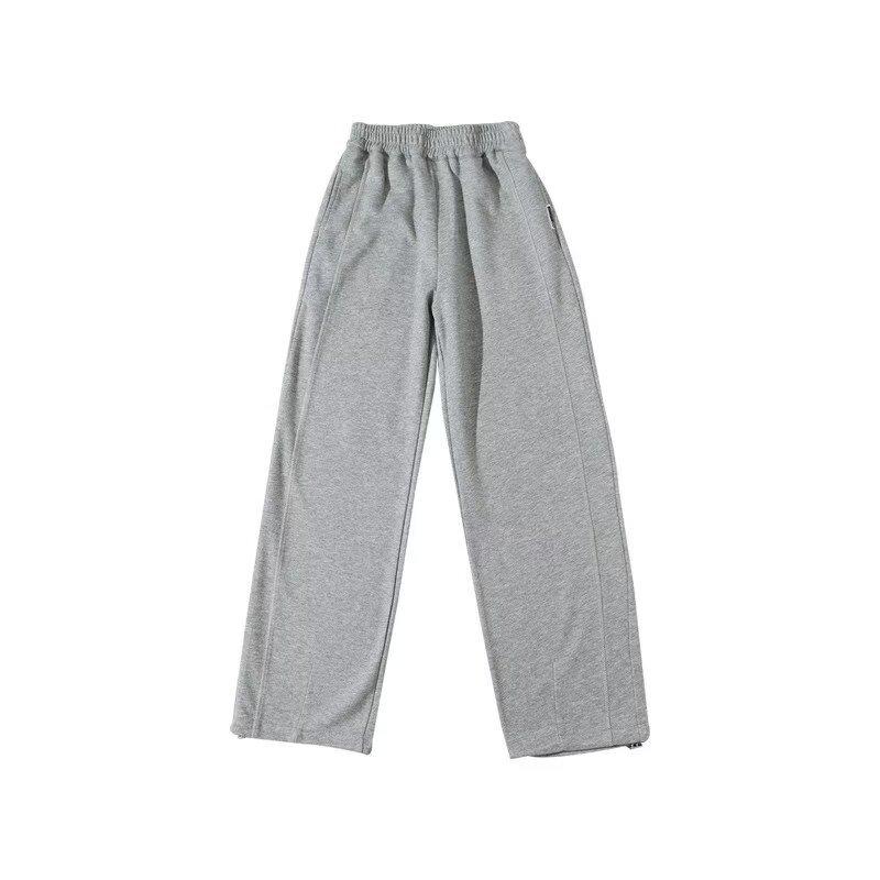 2024 Girls' Sweatpants: Velvet, Wide-Leg, Casual Sportswear for Spring & Autumn