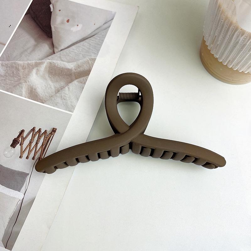 Large 13cm Matte Shark Hair Clip: Korean Style Celebrity-Inspired Ponytail Accessory