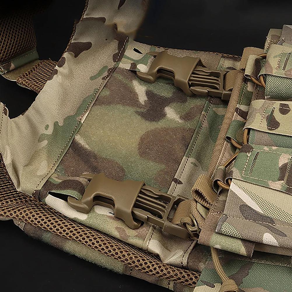 2pcs/set Side Release Buckle With Buckles, 0.98inch Quick Attachment Surface Mount, Modular Attachment Point Buckle Kit For Chest Rig Combat Vest Gear