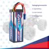 SIGP 4S 14.8V 6400mAh LiPo 100C EC5 Plug Hard Pack Battery for RC Drones, RC Trucks, RC Truggys, RC Models, FPV Racing, Two Packages