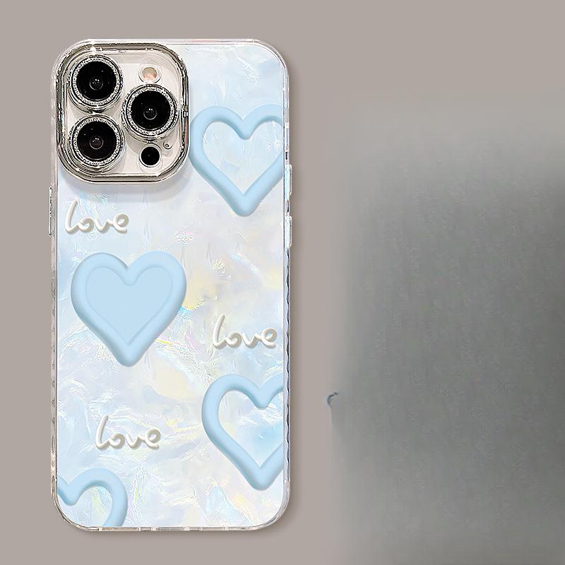 

Подставка-сердце для масляной живописи подходит для чехла для телефона Apple 16pro 13 лето 15 ощущение высокого класса 14 Huawei Huawei P30 Pro