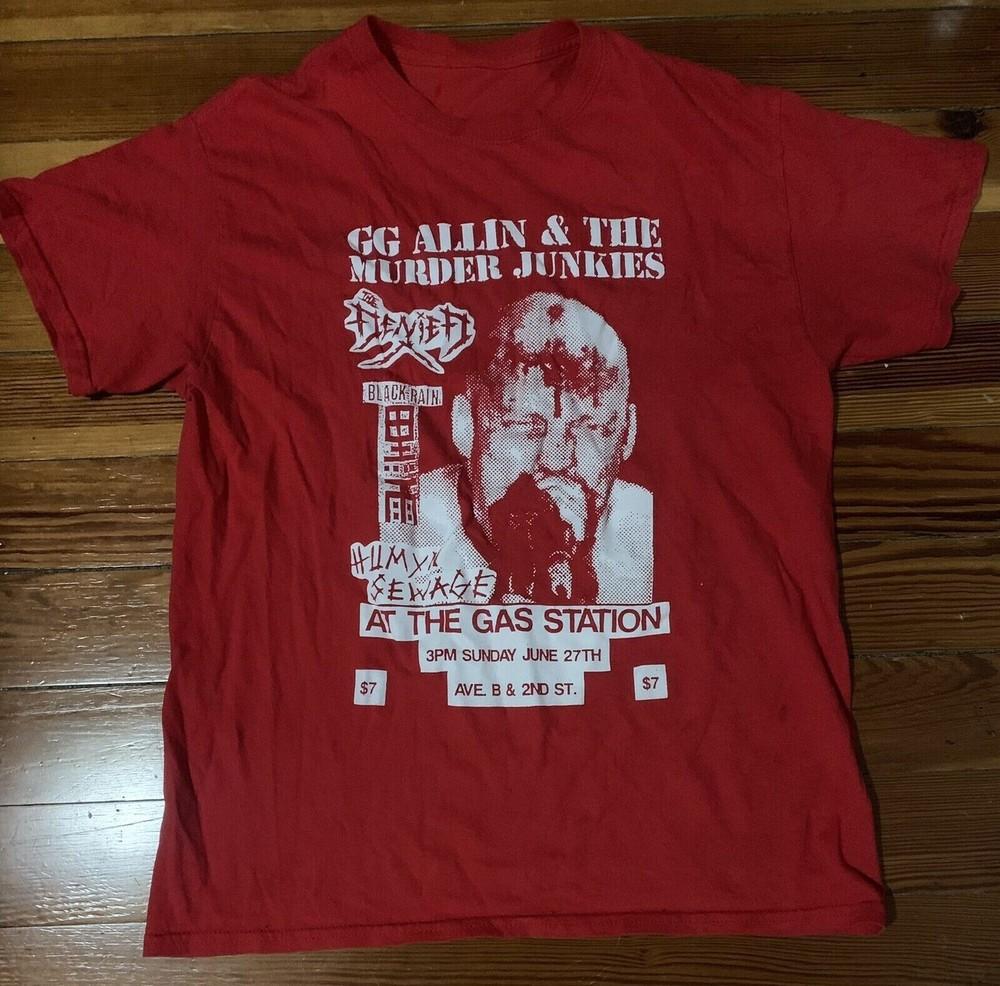 Vintage GG ALLIN amp; The Murder Junkies Cotton Shirt Unisex Concert S to 5XL TR041 Unisex T-Shirt XXL