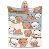 Relax Bubu and Dudu Cartoon Bear Blanket Merch Room Decorative Throws And Blankets Lightweight Thin Fleece for Outdoor