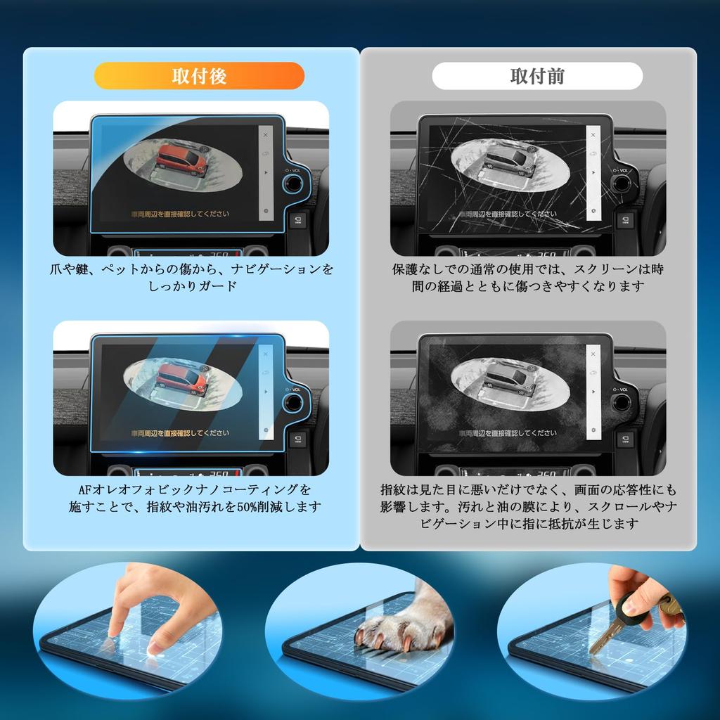 LFOTPP Air Conditioner Toyota New Sienta 3rd Generation 10 Series Car Navigation Glass Film 1 Sheet Car Navigation LCD Protective Film Inch Air