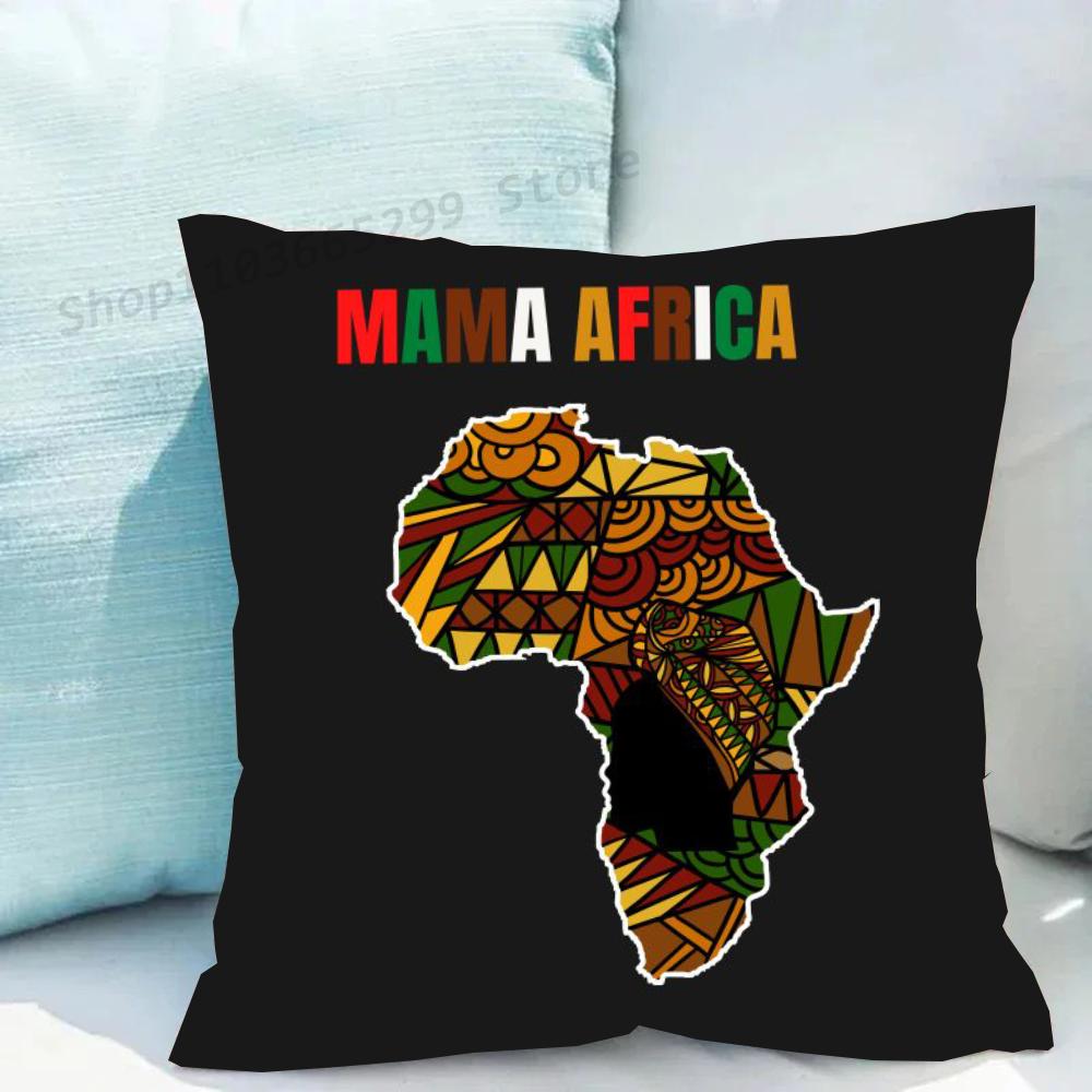 1Pc Map Of Africa Geometrics Pillow Case Square Bedroom Sofa Leisure Comfort Cushion Car Living Room Home Decoration