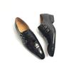 Sapatos Masculinos de Couro Artesanais da Moda Oxfords Casuais de Escritório da Moda Sapatos de Trabalho para Negócios Preto Roxo Sapato Masculino Confortável Couro Genuíno