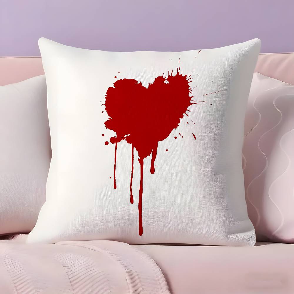 ART H-heart S-shape Pillow Case Ultra Soft Skin Friendly Fabric Cloud Like Comfort & Concealed Zipper