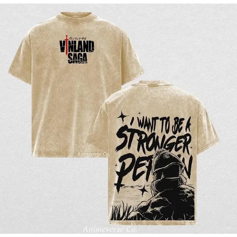 

Футболка с принтом Торфинна Карлсефни Аниме Сага о Винланде Одежда Мужчины Женщины Хлопковые Футболки Ретро Стирка Футболка Харадзюку Мужские Топы S коричневый