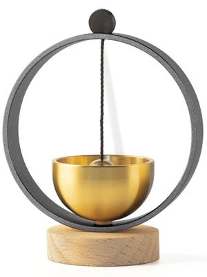 Orin Buddhist Altar Pet Brass Natural Wood Buddhist Altar Mini Buddhist Altar Beautiful Portable Bell Buddhist Altar Accessory Set Bell, Bell, Bell,