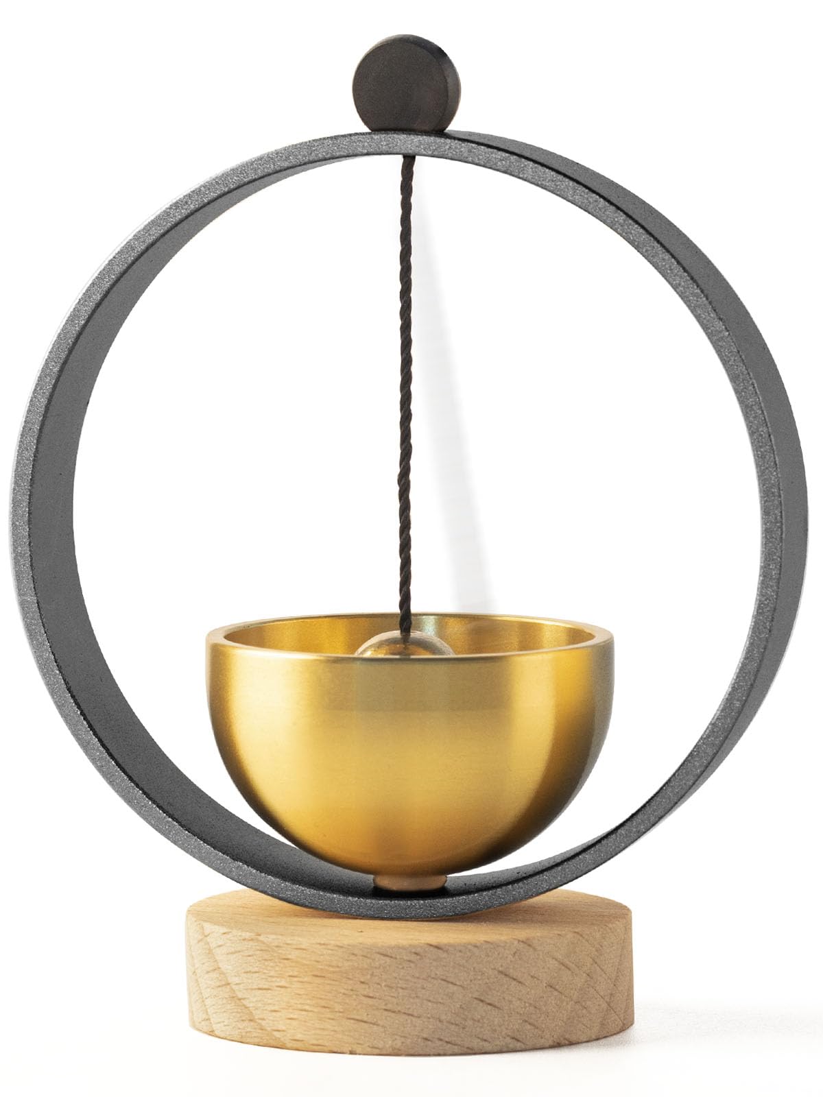 

Orin Buddhist altar pet brass natural wood Buddhist altar mini Buddhist altar beautiful portable bell Buddhist altar accessory set bell, bell, bell, серый