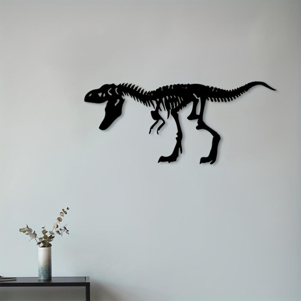 Metal T Rex Skeleton Wall Art Durable Iron Coating Indoor Outdoor Decor Halloween Christmas Gift