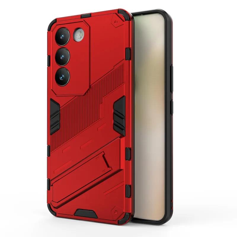 For Vivo Y200e Y100 (IDN) 5G Armor Shockproof Phone Case Back Cover Magnetic Kickstand Anti-Fall Protect Coque Cases