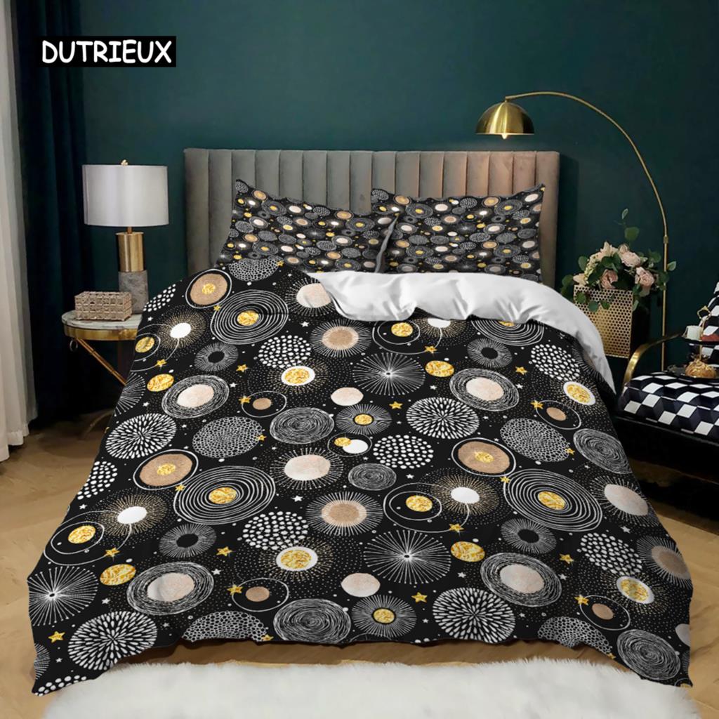 Circle Duvet Cover Set Colorful Dots Pink Gray Purple Circles For Teens Adult Twin Bedding Set Microfiber Queen King Quilt Cover