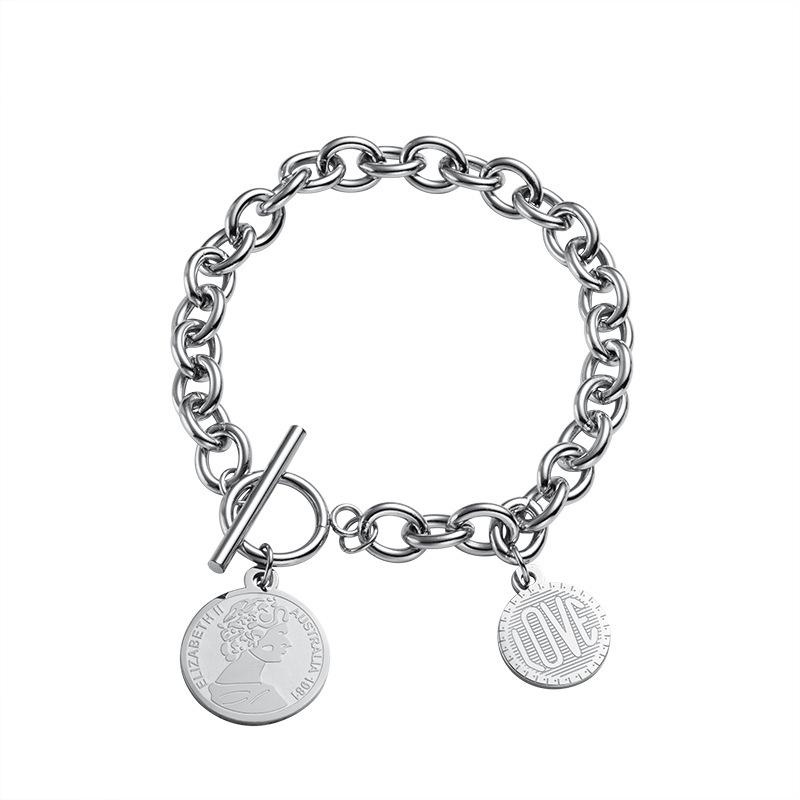 Trendy European & American Hip-Hop Bracelet - Unisex, Cold Style, Niche Korean Design