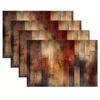 Distressed Vintage Wood Grain Placemats,Table Decor,Heat Insulation Mats for Cabin Dining Room,Rustic Kitchen Table Protection