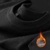 Maglione da uomo in maglia felpata a collo alto con imbottitura in velluto caldo tinta unita pullover autunno inverno spesso fondo casual girocollo maglione