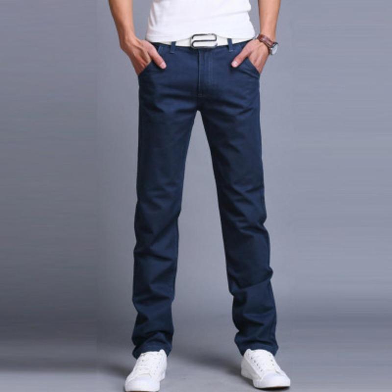 Summer Casual Pants Men Cotton Slim Fit Chinos Fashion Male Clothing Plus Size Trousers Cargo Pants Streetwear