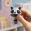 DYS 3D Printed Raccoon Figurine Decoration with Movable Joints, Cute Articulated Animal Desktop Ornament, Stress Relief Toy for Home Office