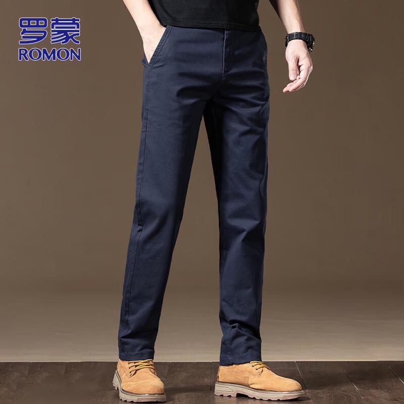 ROMON Men's Straight-Leg Casual Business Pants