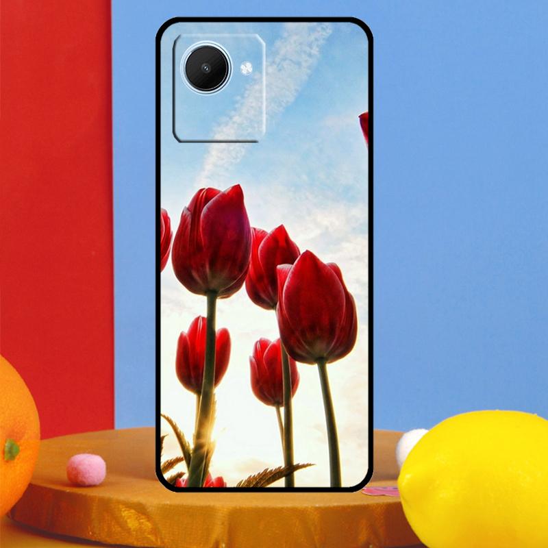 Tulips Flower For Realme GT7 Pro GT6 10 11 12 13 14 15 Pro Plus C55 C67 C63 C61 C53 C35 C65 C75 C71 Case