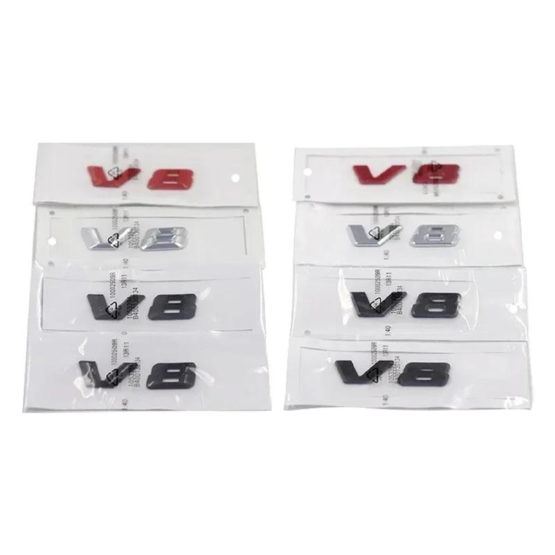3D chromově černá V8 Logo Písmena Znak Odznak Nálepka na Blatník Auta Pro Mercedes Benz AMG GL ML SL 500 220 C63 S500 V8 Příslušenství