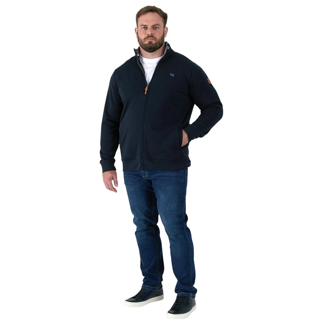 Duke Mens D555 Johnson Full Zip Kingsize Sweatshirt