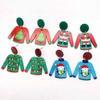 Christmas Acrylic Earrings: Red Sweater, Fairy Lights, Penguin & Santa Claus Dangles