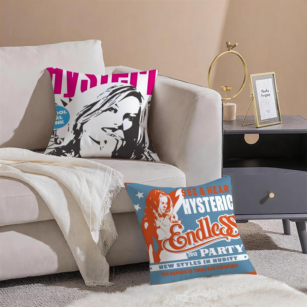 Apanese Fashion Brand H-Hysteric Glamour Cushion Cover Throw Pillow Cover Hidden Button Durable Polyester Chair Cushion