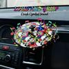 Universal Car Air Vent Mini Drum Crash Cymbal 2Pcs - Single Swivel Head Design for All Vehicle Types, Decorative Percussion Set